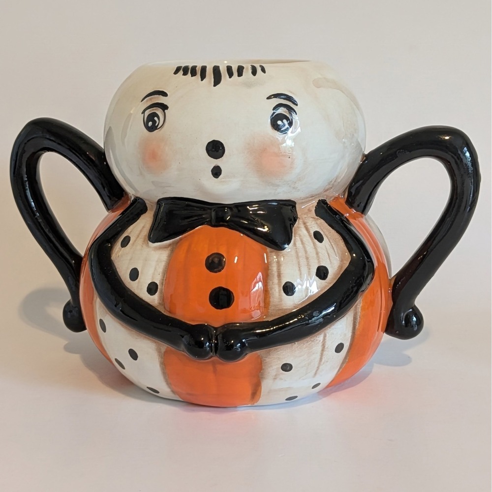 Transpac Johanna Parker Halloween Pumpkin Peeps Spider Bug Mug Cup